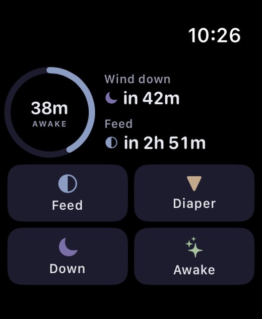 Dreamshift on Apple Watch with wind-down and feed countdowns